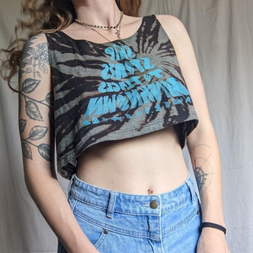 2/$25 Bleach Dye Crop Top